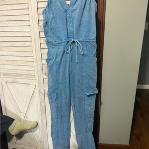 Fate Light Blue Casual Jumpsuit